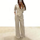 Women's Asymmetric Lapel Blazer & Pants Set