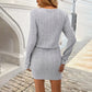 Knitted long-sleeved dress