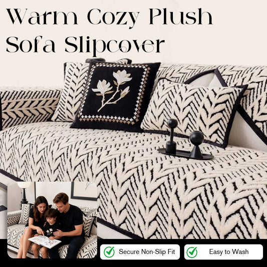 Warm Cozy Plush Sofa Slipcover