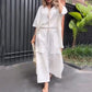 Women's Oversized Shirt & Wide-Leg Pants Casual Set