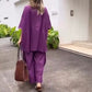 Women's Oversized Shirt & Wide-Leg Pants Casual Set
