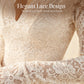 Elegant Lace V-Neck Dress with Ruffle Trim
