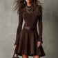 Women’s Trendy Solid Color Long Sleeve Dress