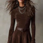 Women’s Trendy Solid Color Long Sleeve Dress