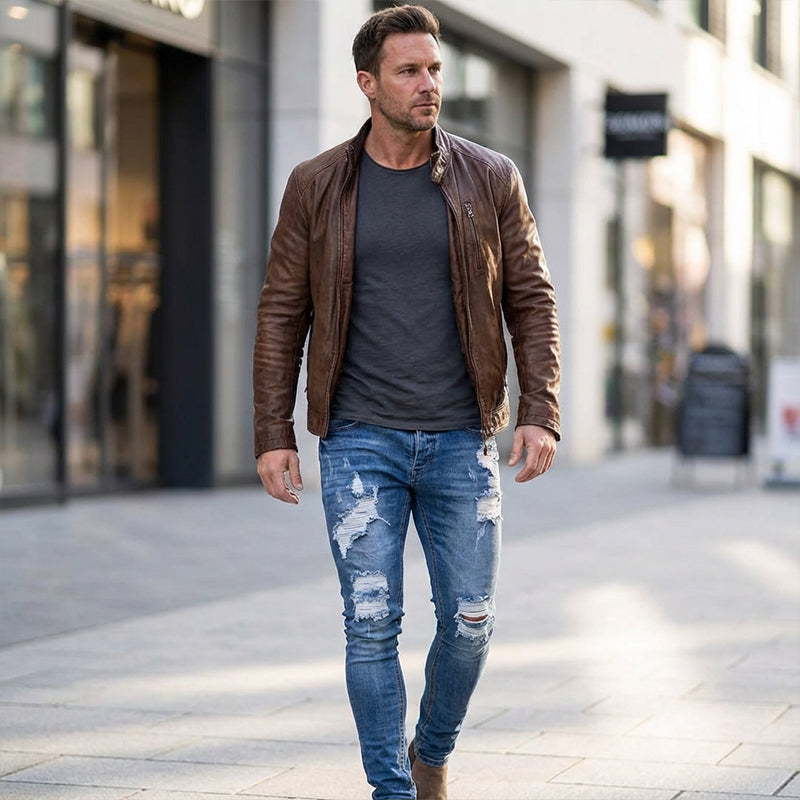🔥BUY 2 GET FREE SHIPPING🎁New arrival 50% OFF💥Men's Stylish Ripped Skinny Jeans