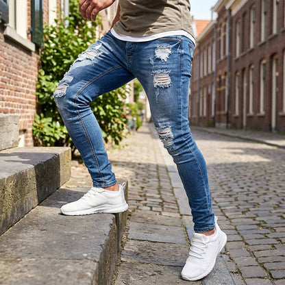 🔥BUY 2 GET FREE SHIPPING🎁New arrival 50% OFF💥Men's Stylish Ripped Skinny Jeans