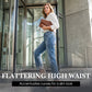 Women's High-Waist Straight-Leg Stretch Jeans