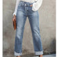 Women's High-Waist Straight-Leg Stretch Jeans