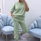 ⏰Last Day Sale 60% OFF💕Women's Casual Solid Color Top & Pants Set