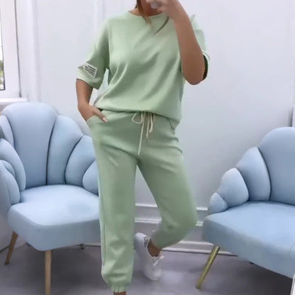 ⏰Last Day Sale 60% OFF💕Women's Casual Solid Color Top & Pants Set