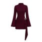 Women's Mock-Neck Ruched Bodycon Dress