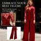 2-Piece Velvet Jumpsuit & Lace Top Set