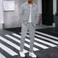 Men's Waffle Button-Down Jacket & Pants Set【BUY 2 GET FREE SHIPPING】