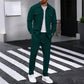 Men's Waffle Button-Down Jacket & Pants Set【BUY 2 GET FREE SHIPPING】