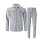 Men's Waffle Button-Down Jacket & Pants Set【BUY 2 GET FREE SHIPPING】
