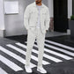 Men's Waffle Button-Down Jacket & Pants Set【BUY 2 GET FREE SHIPPING】