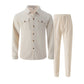 Men's Waffle Button-Down Jacket & Pants Set【BUY 2 GET FREE SHIPPING】