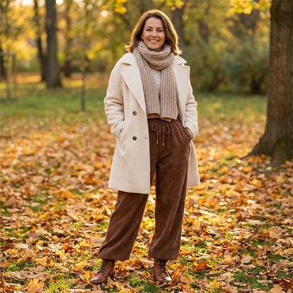 👖✨ 50% OFF! Casual Loose Fit Corduroy Trousers for Women – Wide-Leg, Adjustable Waist & Wrinkle-Resistant Retro Style