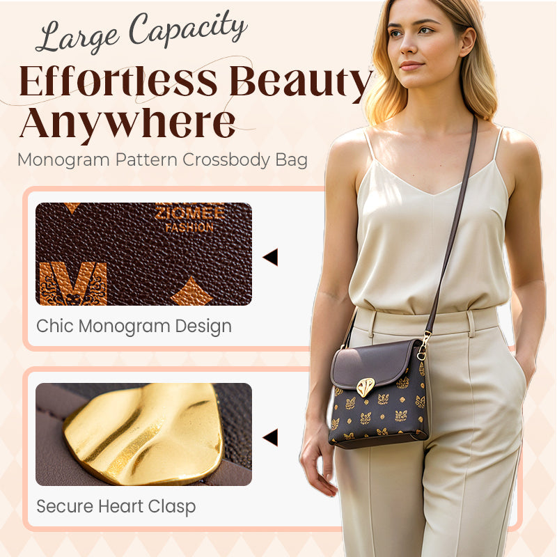 🎁2026 New Arrivals 50% OFF💥Women's Monogram Pattern Crossbody Bag