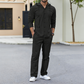 Men's 2-Piece Linen Hooded Shirt and Pants Set