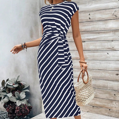 🎁New arrival 55% OFF💥Women's Leopard Print Knot Bodycon Elegant Dress