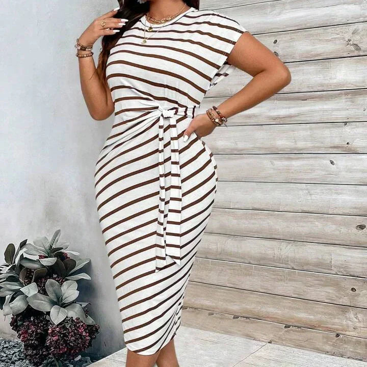 🎁New arrival 55% OFF💥Women's Leopard Print Knot Bodycon Elegant Dress