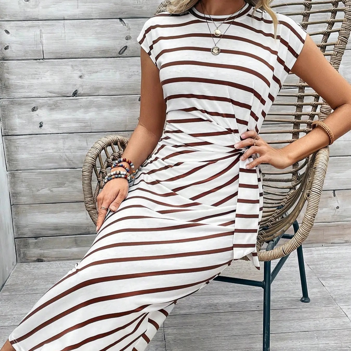 🎁New arrival 55% OFF💥Women's Leopard Print Knot Bodycon Elegant Dress