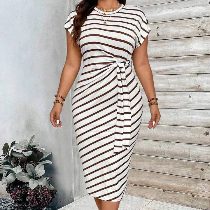 🎁New arrival 55% OFF💥Women's Leopard Print Knot Bodycon Elegant Dress