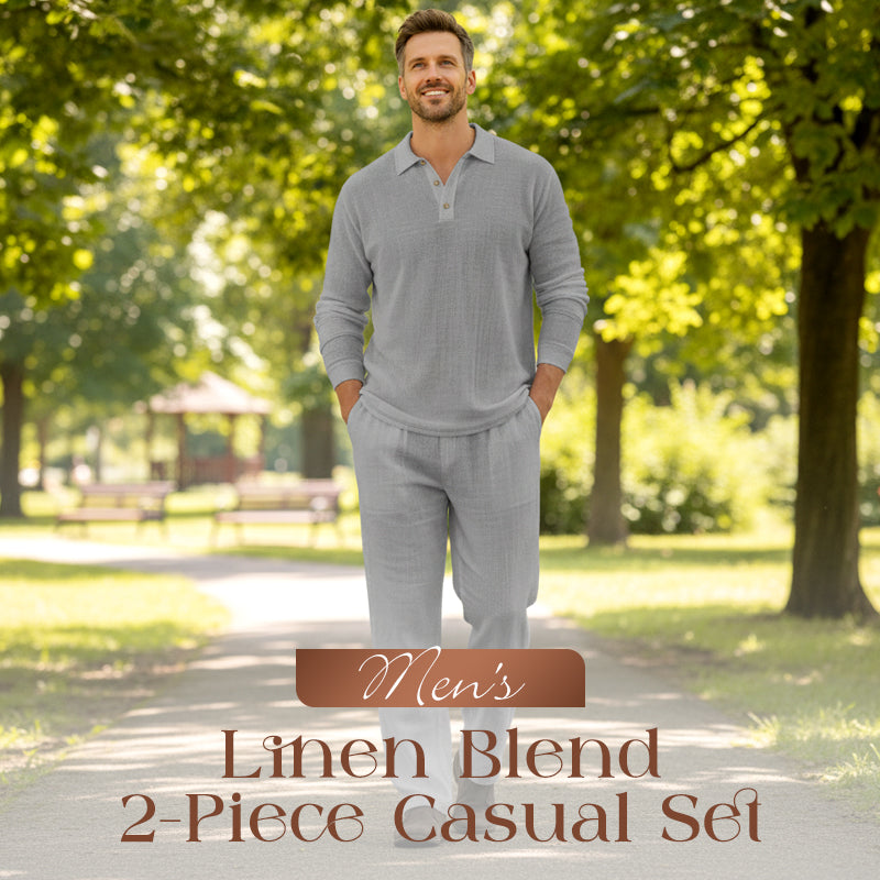 Men's Linen Blend 2-Piece Casual Set【BUY 2 GET FREE SHIPPING】