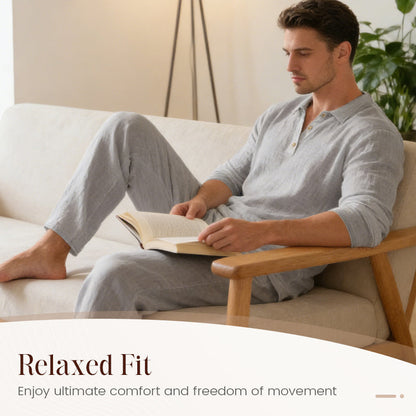 Men's Linen Blend 2-Piece Casual Set【BUY 2 GET FREE SHIPPING】