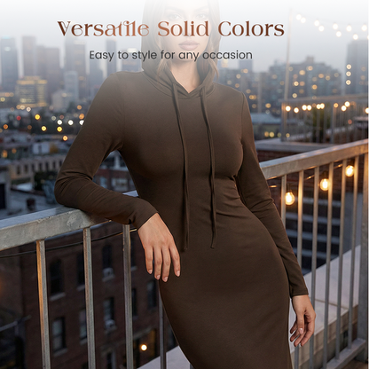 Long Sleeve Hooded Maxi Dress【BUY 2 GET FREE SHIPPING】