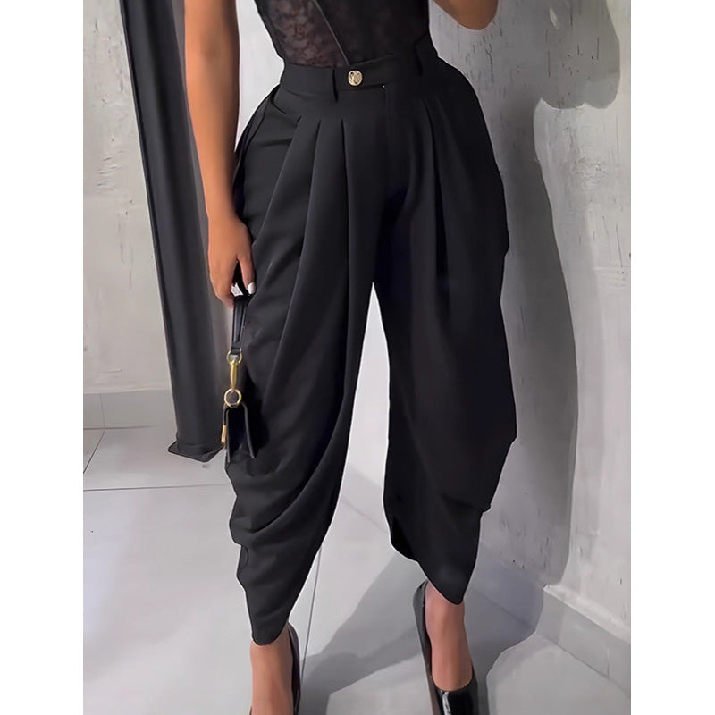 Women’s Casual High-Waist Wide-Leg Pants