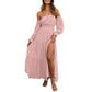 Women's Off-Shoulder High-Waist Dress
