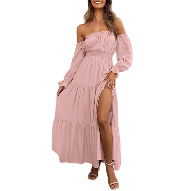 Women's Off-Shoulder High-Waist Dress