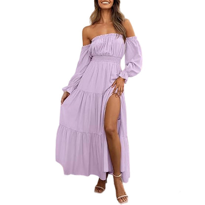 Women's Off-Shoulder High-Waist Dress