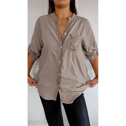 🔥49 % OFF🔥 Casual patchwork top with sequins