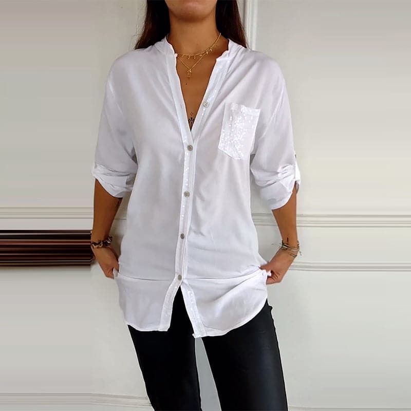 🔥49 % OFF🔥 Casual patchwork top with sequins