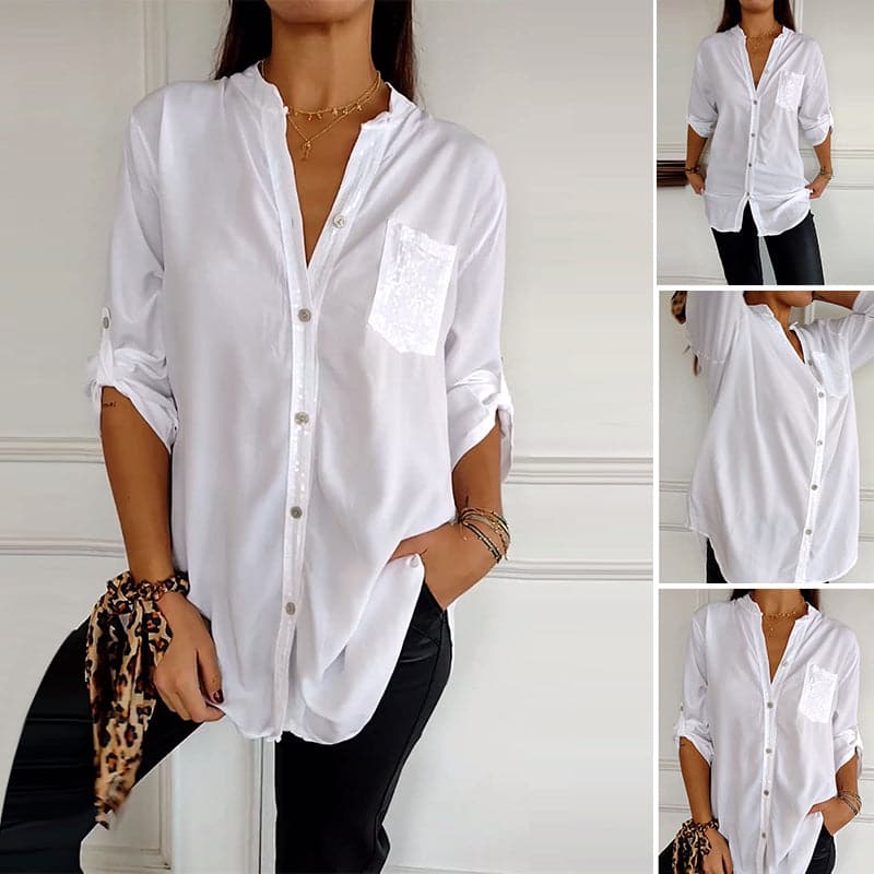 🔥49 % OFF🔥 Casual patchwork top with sequins