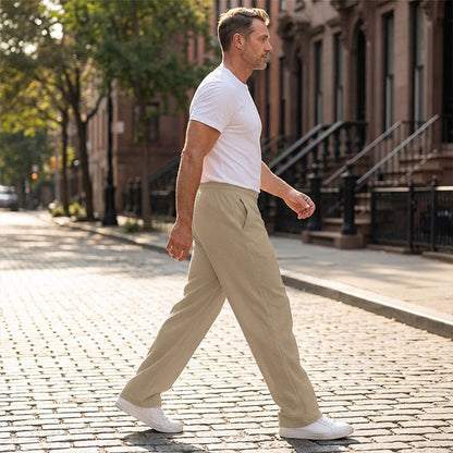 Men's Comfortable Waffle Straight-Leg Pants
