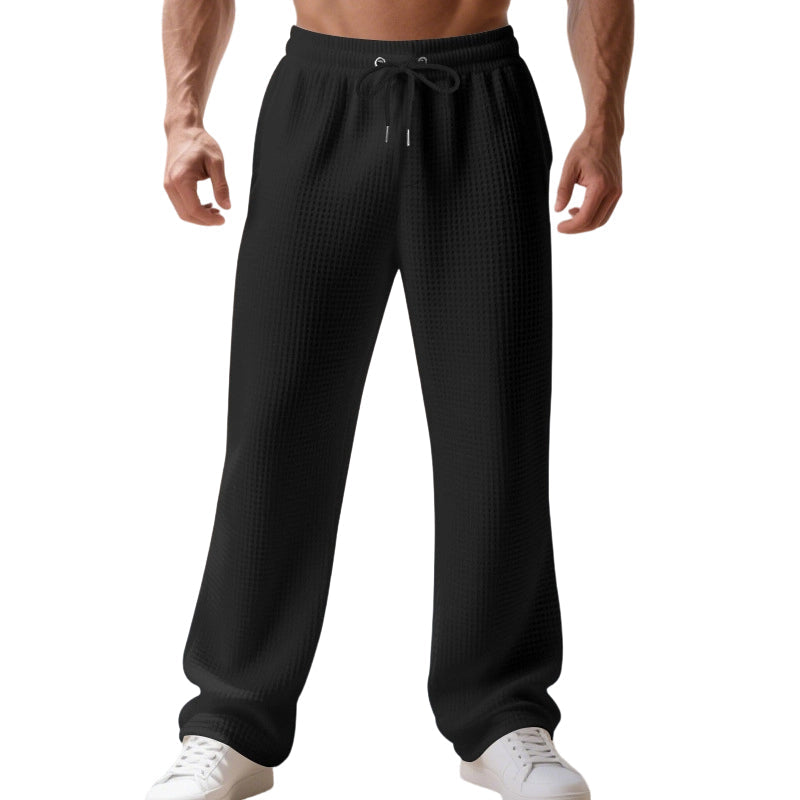 Men's Comfortable Waffle Straight-Leg Pants