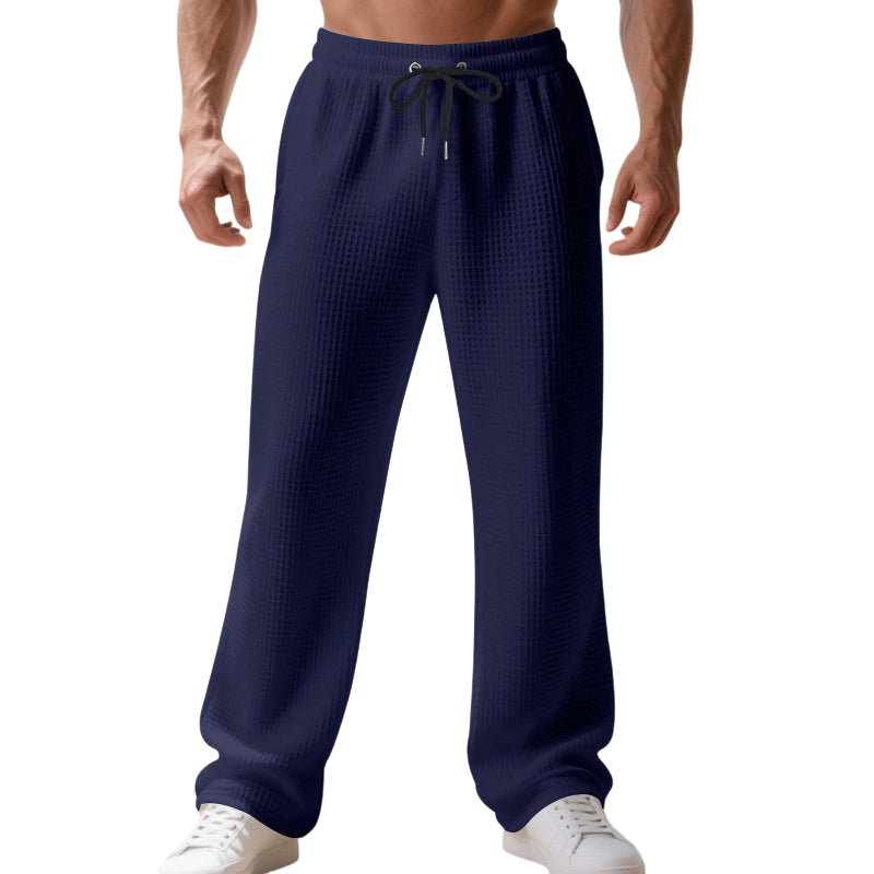 Men's Comfortable Waffle Straight-Leg Pants