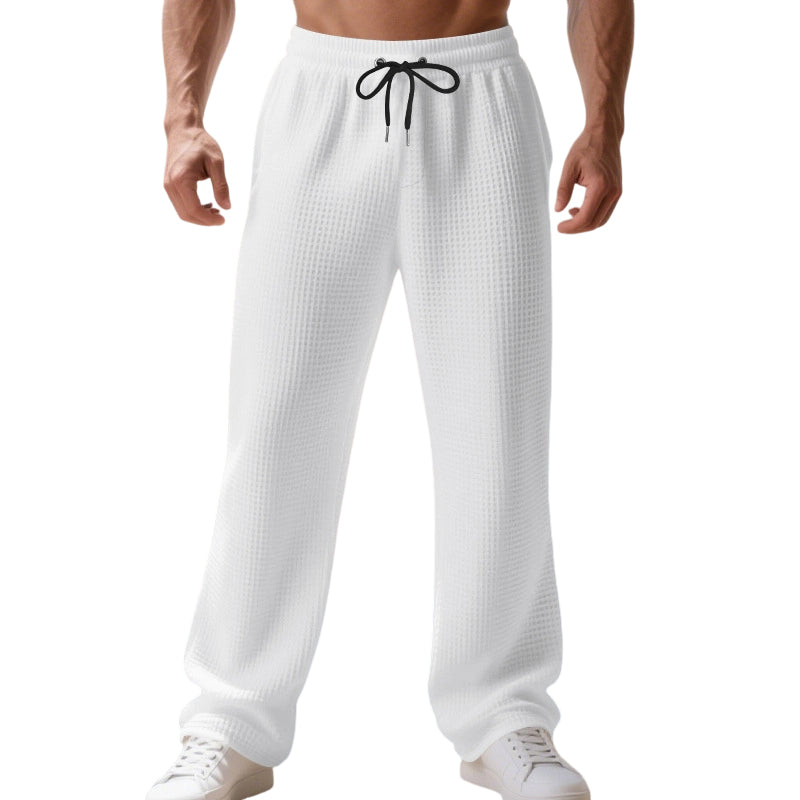 Men's Comfortable Waffle Straight-Leg Pants