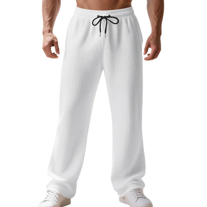 Men's Comfortable Waffle Straight-Leg Pants