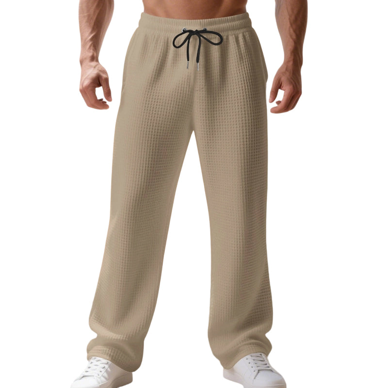 Men's Comfortable Waffle Straight-Leg Pants