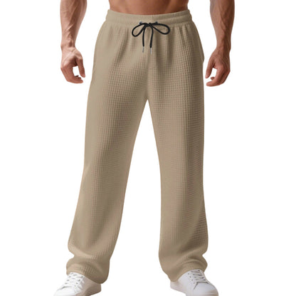 Men's Comfortable Waffle Straight-Leg Pants