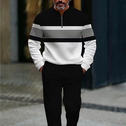 🔥Limited-time offer-Men's Graphic Print Pullover & Pants Set