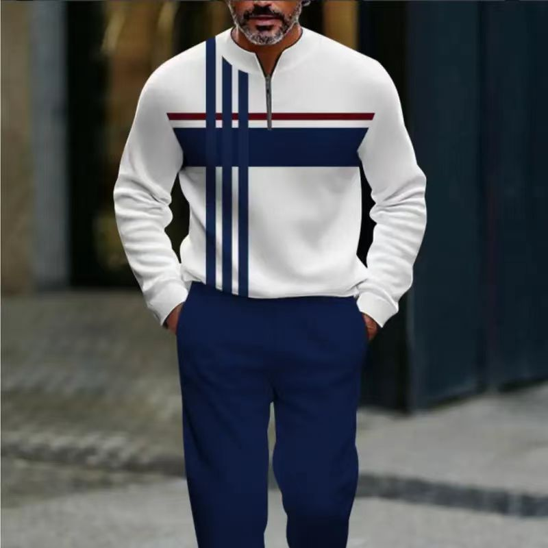 🔥Limited-time offer-Men's Graphic Print Pullover & Pants Set