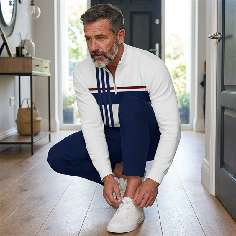 🔥Limited-time offer-Men's Graphic Print Pullover & Pants Set