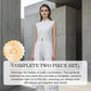 Solid High Low Split Top & Pants 2-Piece Set