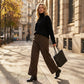 📢📢50%  OFF !! ⏰Women's High-Waist Leopard Print Straight-Leg Pants